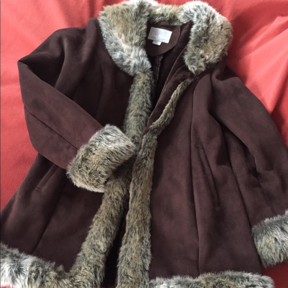 Juliet Michelle Suede Faux Fur Jacket